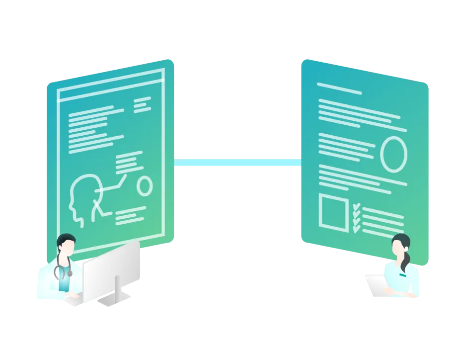 属性連携+結果PDF取込連携のイメージ